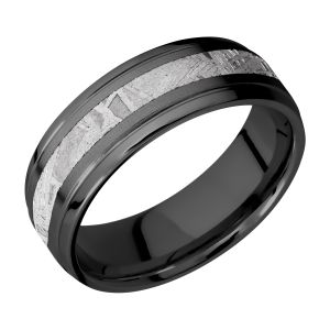 Lashbrook Z7B13(S)/METEORITE Zirconium Wedding Ring or Band
