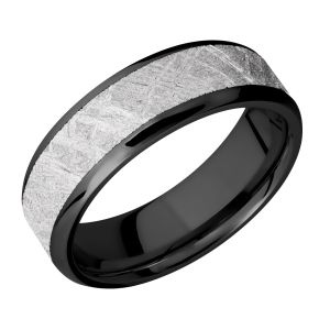 Lashbrook Z7B15(NS)/METEORITE Zirconium Wedding Ring or Band