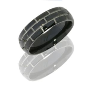 Lashbrook Z7D/BRICK POLISH Zirconium Wedding Ring or Band