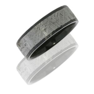 Lashbrook Z7F15/METEORITE HAMMER Meteorite Wedding Ring or Band