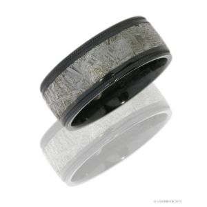 Lashbrook Z8.5FGEW2UMIL15/METEORITE POLISH Meteorite Wedding Ring or Band