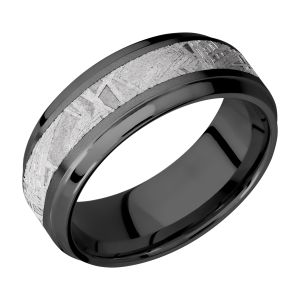 Lashbrook Z8B14(S)/METEORITE Zirconium Wedding Ring or Band