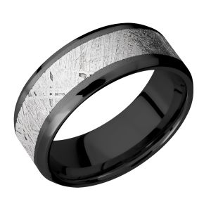Lashbrook Z8B15(NS)/METEORITE Zirconium Wedding Ring or Band