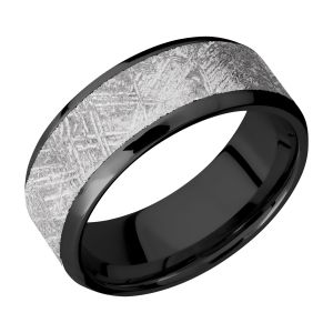 Lashbrook Z8B16(NS)/METEORITE Zirconium Wedding Ring or Band
