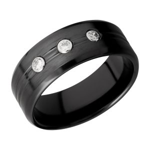 Lashbrook Z8BDDIA3X.05B Zirconium Wedding Ring or Band