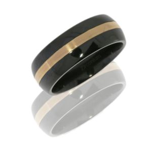 Lashbrook Z8D12/14KR SATIN-POLISH Zirconium Wedding Ring or Band