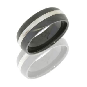 Lashbrook Z8D12/SS ALL SATIN Zirconium Wedding Ring or Band