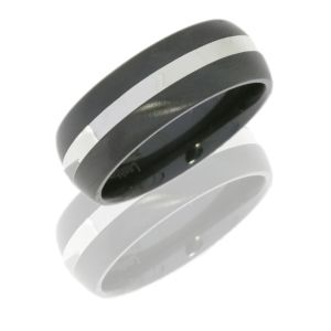 Lashbrook Z8D12/SS POLISH-DOUBLE ANGLE SATIN Zirconium Wedding Ring or Band