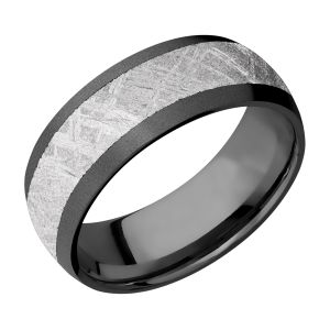 Lashbrook Z8D15/METEORITE Zirconium Wedding Ring or Band