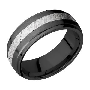 Lashbrook Z8DGE13/METEORITE Zirconium Wedding Ring or Band