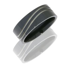 Lashbrook Z8F/DBLWAVE POLISH Zirconium Wedding Ring or Band