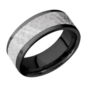 Lashbrook Z8F16/METEORITE Zirconium Wedding Ring or Band