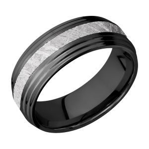 Lashbrook Z8F2S13/Meteorite Zirconium Wedding Ring or Band