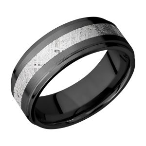 Lashbrook Z8FGE13/METEORITE Zirconium Wedding Ring or Band