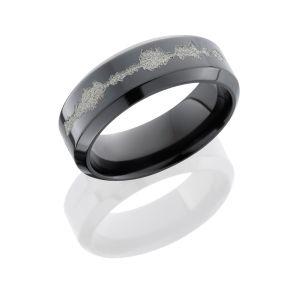 Lashbrook Z8HB/WLCVSOUNDWAVE POLISH Zirconium Wedding Ring or Band