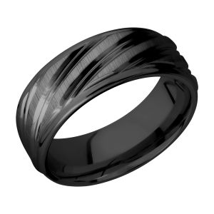 Lashbrook Z8REFDBSTRIPE Zirconium Wedding Ring or Band