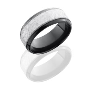 Lashbrook Z9B15-SS Florentine-Polish Zirconium Wedding Ring or Band