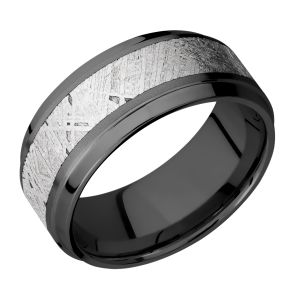 Lashbrook Z9B15(S)/METEORITE Zirconium Wedding Ring or Band