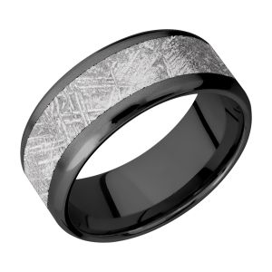 Lashbrook Z9B16(NS)/METEORITE Zirconium Wedding Ring or Band