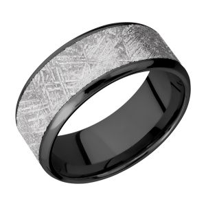 Lashbrook Z9B17(NS)/METEORITE Zirconium Wedding Ring or Band