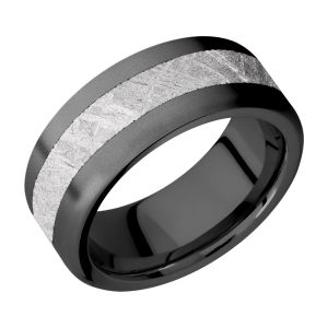 Lashbrook Z9F14/METEORITE Zirconium Wedding Ring or Band