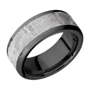 Lashbrook Z9F16/METEORITE Zirconium Wedding Ring or Band