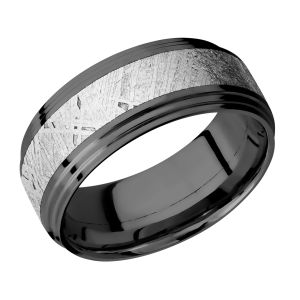 Lashbrook Z9F2S14/Meteorite Zirconium Wedding Ring or Band