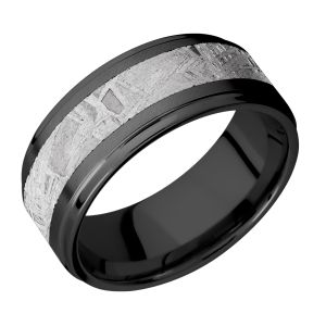 Lashbrook Z9FGE15/METEORITE Zirconium Wedding Ring or Band