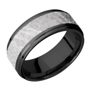 Lashbrook Z9FGE16/METEORITE Zirconium Wedding Ring or Band