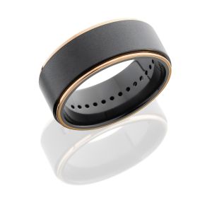 Lashbrook Z9FGE21EDGE/14KR Zirconium Wedding Ring or Band