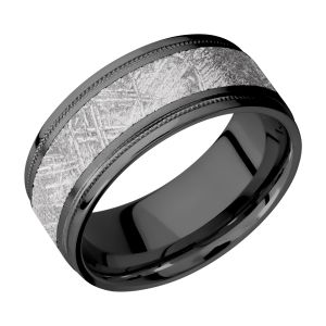 Lashbrook Z9FGEW2UMIL15/Meteorite Zirconium Wedding Ring or Band