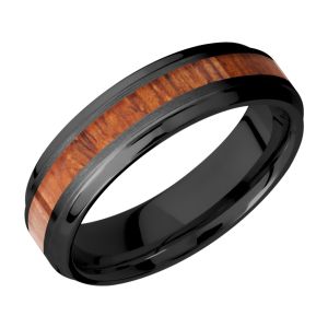 Lashbrook Z6B13(S)/HARDWOOD Zirconium Wedding Ring or Band