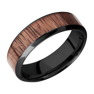 Lashbrook Z7HB14/HARDWOOD Zirconium Wedding Ring or Band