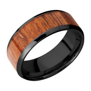 Lashbrook Z8B16(NS)/HARDWOOD Zirconium Wedding Ring or Band