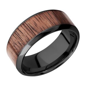 Lashbrook Z9HB16/HARDWOOD Zirconium Wedding Ring or Band