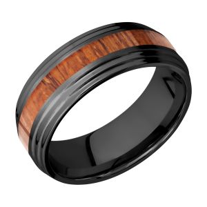 Lashbrook Z8F2S13/HARDWOOD Zirconium Wedding Ring or Band