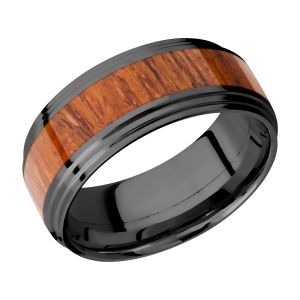 Lashbrook Z9F2S14/HARDWOOD Zirconium Wedding Ring or Band