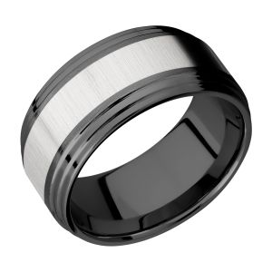 Lashbrook ZPF10F2S15/TITANIUM Zirconium Wedding Ring or Band