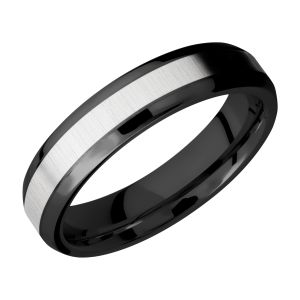 Lashbrook ZPF5B13(NS)/COBALT Zirconium Wedding Ring or Band