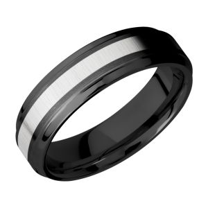 Lashbrook ZPF6B13(S)/COBALT Zirconium Wedding Ring or Band