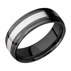 Lashbrook ZPF7B13(S)/COBALT Zirconium Wedding Ring or Band