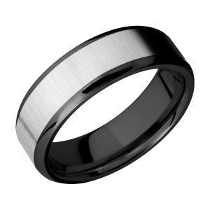 Lashbrook ZPF7B15(NS)/TITANIUM Zirconium Wedding Ring or Band