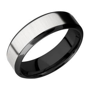 Lashbrook ZPF7HB14/COBALT Zirconium Wedding Ring or Band