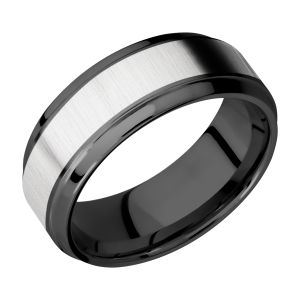 Lashbrook ZPF8B15(S)/COBALT Zirconium Wedding Ring or Band