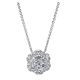 Gabriel Fashion 14 Karat Clustered Diamonds Necklace NK3844W44JJ