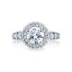 HT2521RD75 Tacori Crescent Platinum Engagement Ring