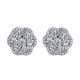 Gabriel Fashion 14 Karat Clustered Diamonds Stud Earrings EG11915W44JJ
