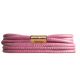 JLo Collection Endless Jewelry Pink Metallic 3-String Leather Bracelet 18k Gold Plated 1093-36