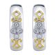 Gabriel Fashion Silver / 18 Karat Two-Tone Huggies Huggie Earrings EG10971MY5JJ