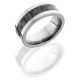 Lashbrook C8F14-CF Polish Titanium Carbon Fiber Wedding Ring or Band